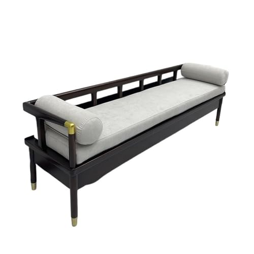 Hhmmei2024-23 Hocker am Bettende Nachttischhocker, Neuer chinesischer Stil, Massivholz, Schlafzimmer, leichte Luxus-Schuhbank, Lange Bank, Bett, Sofa, Couch(Groß) von Hhmmei2024-23