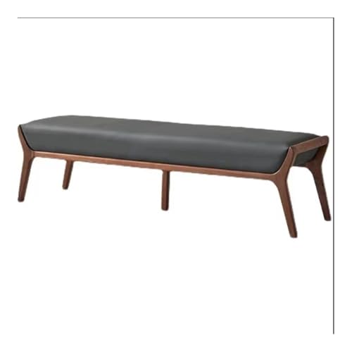 Hhmmei2024-23 Hocker am Bettende Neue chinesische Schlafzimmer Massivholz Nachttischbank Garderobe Schuhbank einfache Ledersofabank Lange Bank(Klein) von Hhmmei2024-23