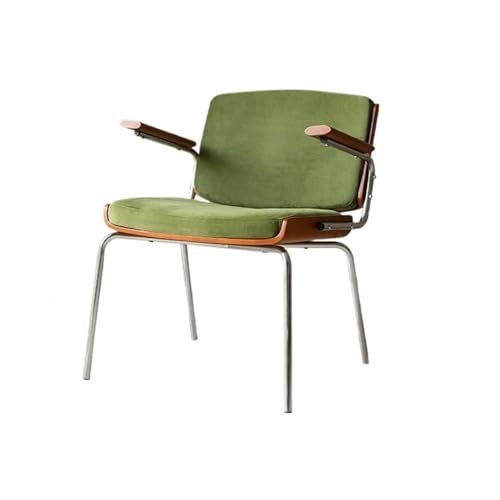 Hhmmei2024-23 Küchen-Esszimmerstuhl Mid Century Esszimmerstühle mit Holzhandlauf, Samtgepolsterter Sessel, Moderne Küchenstühle for Schlafzimmer, Wohnzimmer, Esszimmer Wohnzimmerstuhl(Light Green) von Hhmmei2024-23