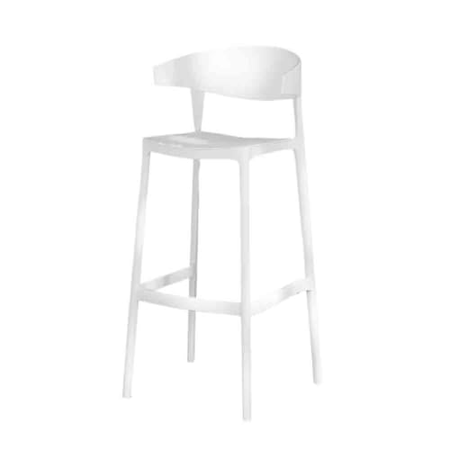 Hhmmei2024-23 Küchenhocker Barstuhl Barhocker for den Heimgebrauch Stapelbare Kaffee-Restaurant-Rückenlehne Hochhocker Moderne einfache Barhocker Hochhocker Barhocker(Weiß) von Hhmmei2024-23