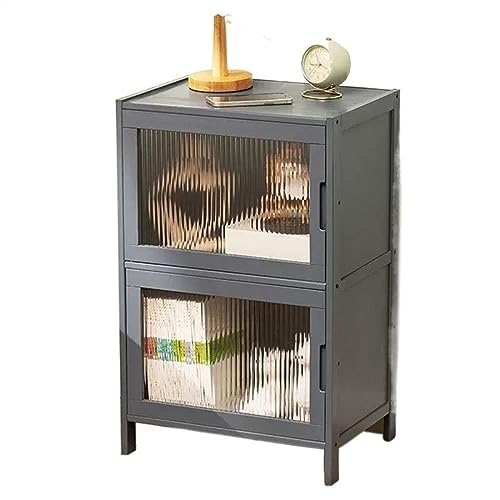 Hhmmei2024-23 Modern Nachttisch, minimalistisches Regal, kleine Aufbewahrung, Nachttisch, Holzaufbewahrung mit Glastür, einfache Nachttischmöbel Schlafzimmer(D) von Hhmmei2024-23