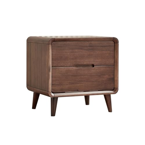 Hhmmei2024-23 Modern Nachttisch mit Zwei Schubladen, Brauner Schlafzimmer Organizer, Nachttisch Schlafzimmermöbel Vintage Wohnzimmer Aufbewahrung Sideboa Schlafzimmer(Mittel) von Hhmmei2024-23