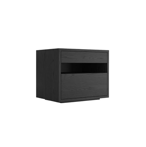 Hhmmei2024-23 Modern Original Holzfarbe Massivholz Nachttisch Schlafzimmermöbel Schlafzimmermöbel Vintage Wohnzimmer Lagerung Sideboards Schlafzimmer(Schwarz,Klein) von Hhmmei2024-23