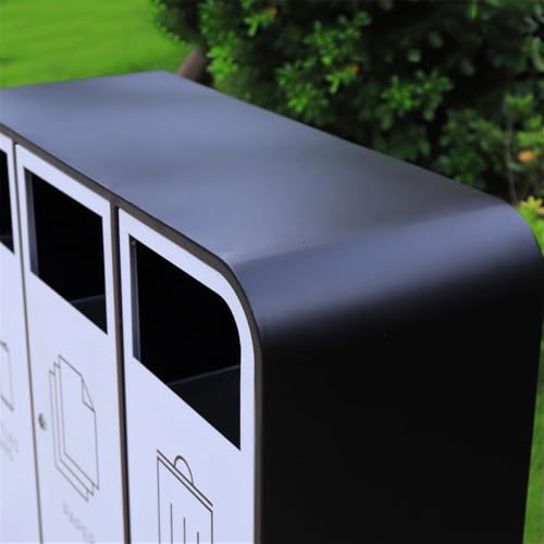 Hhmmei2024-23 Mülleimer Mülltonnen Kleinmülleimer for den Außenbereich, gewerbliche öffentliche Bereiche, Metall-Mülleimer Mülltonnenbox von Hhmmei2024-23