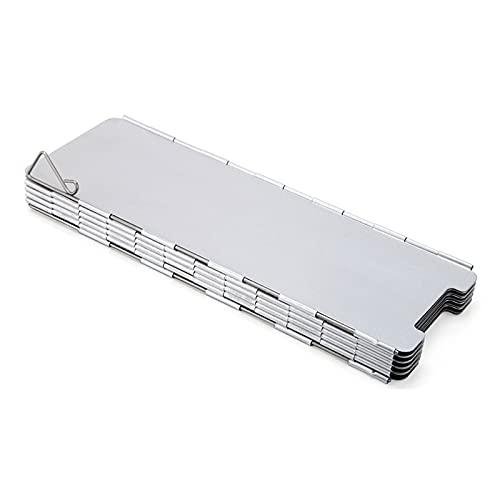 Hhmmei2024-23 Spritzschutz Folding Camping Herd Windschutzscheibe mit Tragetasche, 15 Teller Aluminium Outdoor-Herd Windschutzscheibe zum Rucksacking Picknick Camping Kochen Küchen-Spritzplatte von Hhmmei2024-23