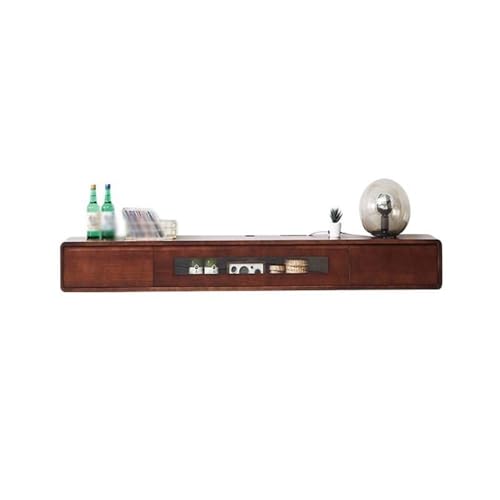 Hhmmei2024-23 TV-Ständerschrank Schwebender TV-Ständer, an der Wand montierte TV-Regale mit Tür, schwebender TV-Schrank for Schlafzimmer und Wohnzimmer TV-Ständer Modern(Bruin,Groß) von Hhmmei2024-23