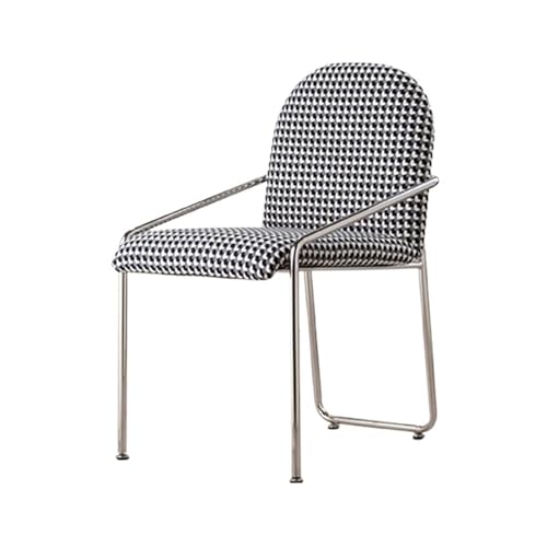 Küchen-Esszimmerstuhl Esszimmerstühle aus Samt, gepolsterter Küchen-/Esszimmerstuhl mit Rückenlehne und Metallbeinen for Wohnzimmer, Empfangszimmer, Wartezimmer, Schlafzimmer Wohnzimmerstuhl(Schwarz) von Hhmmei2024-23
