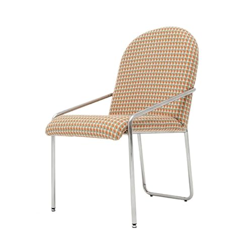 Küchen-Esszimmerstuhl Esszimmerstühle aus Samt, gepolsterter Küchen-/Esszimmerstuhl mit Rückenlehne und Metallbeinen for Wohnzimmer, Empfangszimmer, Wartezimmer, Schlafzimmer Wohnzimmerstuhl(Orange) von Hhmmei2024-23