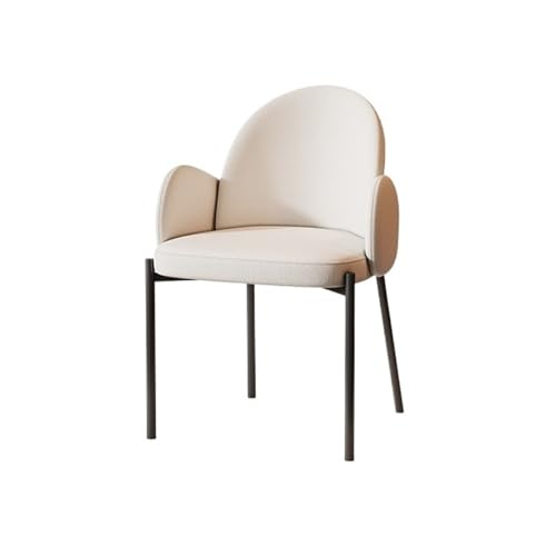 Küchen-Esszimmerstuhl Esszimmerstühle im Mid-Century-Modern-Stil – Gepolsterte Esszimmerstühle mit Metallbeinen – Stilvoller Akzentstuhl for Wohnzimmer und Essbereich Wohnzimmerstuhl(Weiß) von Hhmmei2024-23