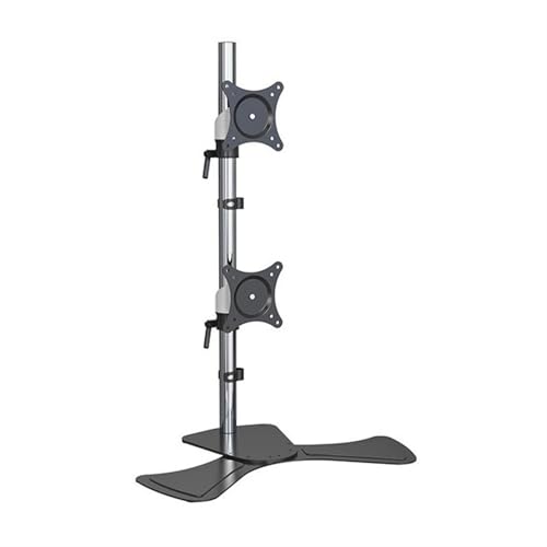 Monitorständer Dual-Monitor-Ständer for den Schreibtisch, vertikal stapelbare Bildschirmhalterung, freistehende Dual-Monitor-Halterung for 17-27-Zoll-Bildschirme mit einem Gewicht von bis zu 17,6 lbs von Hhmmei2024-23