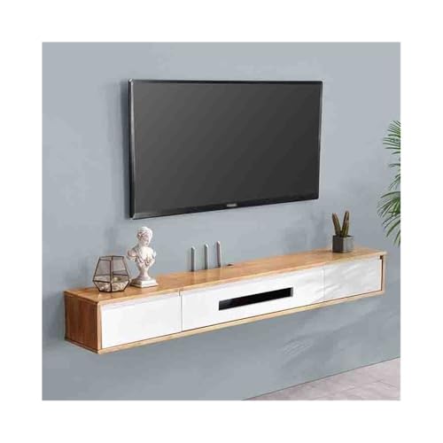 TV-Ständerschrank An der Wand montierter schwebender TV-Ständer for Unterfernseher, 70,9 Zoll moderne schwimmende Medienkonsole aus Eichenholz mit Stauraum for Wohnzimmer und Schlafzimmer TV-Ständer M von Hhmmei2024-23