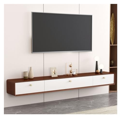 TV-Ständerschrank Schwebender TV-Ständer aus Holz, 78,7 Zoll schwimmendes Entertainment-Center for bis zu 80-Zoll-Fernseher, TV-Schrank, Medienkonsole, Holz-Aufbewahrungsbox unter dem Fernseher for da von Hhmmei2024-23