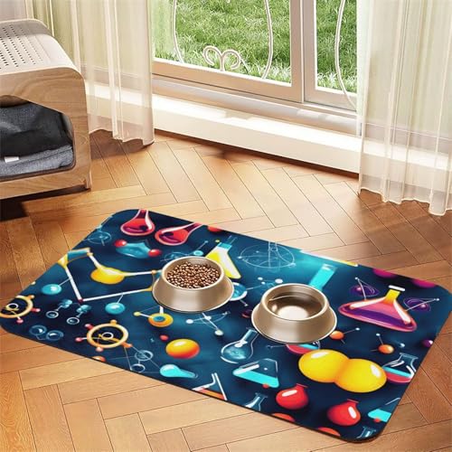 Abstrakte Wissenschaft Chemie Druck Haustier saugfähige Tischdecke, spezielles Pad für Futternäpfe, rollbar zur Aufbewahrung, ideal für Futternäpfe Abstrakte Wissenschaft Chemie Druck Haustier saugfähige Tischdecke, spezielles Pad für Futternäpfe, rollbar zur Aufbewahrung, ideal für Futternäpfe von Hhwwtye