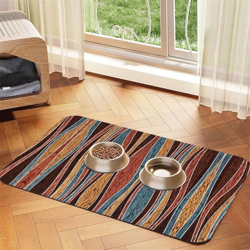 Bunte Streifen 1 Druck Haustier saugfähige Tischdecke, spezielles Pad für Futternapf, rollbar zur Aufbewahrung, ideal für Futternäpfe Bunte Streifen 1 Druck Haustier saugfähige Tischdecke, spezielles Pad für Futternapf, rollbar zur Aufbewahrung, ideal für Futternäpfe von Hhwwtye