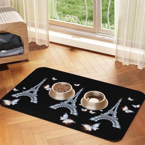 Eiffelturm 6 Druck Haustier saugfähige Tischdecke, spezielles Pad für Futternäpfe, rollbar zur Aufbewahrung, ideal für Futternäpfe Eiffelturm 6 Druck Haustier saugfähige Tischdecke, spezielles Pad für Futternäpfe, rollbar zur Aufbewahrung, ideal für Futternäpfe von Hhwwtye