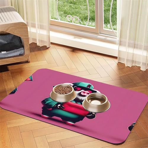 Saugfähige Tischdecke mit Schweinchen-Druck, spezielles Pad für Futternäpfe, rollbar zur Aufbewahrung, ideal für Futternäpfe Saugfähige Tischdecke mit Schweinchen-Druck, spezielles Pad für Futternäpfe, rollbar zur Aufbewahrung, ideal für Futternäpfe von Hhwwtye