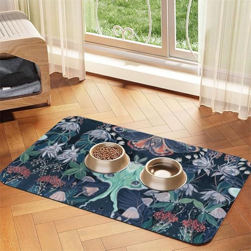 Schöne Motten-Druck Haustier saugfähige Tischdecke, spezielle Unterlage für Futternäpfe, rollbar zur Aufbewahrung, ideal für Futternäpfe Schöne Motten-Druck Haustier saugfähige Tischdecke, spezielle Unterlage für Futternäpfe, rollbar zur Aufbewahrung, ideal für Futternäpfe von Hhwwtye