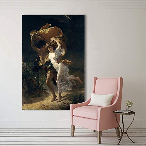 Wandbild "The Storm by Pierre Auguste Cot Berühmte Reproduktion auf Leinwand, Gemälde, Poster, Kunstdruck (70 x 100 cm ungerahmt) von Hi Art