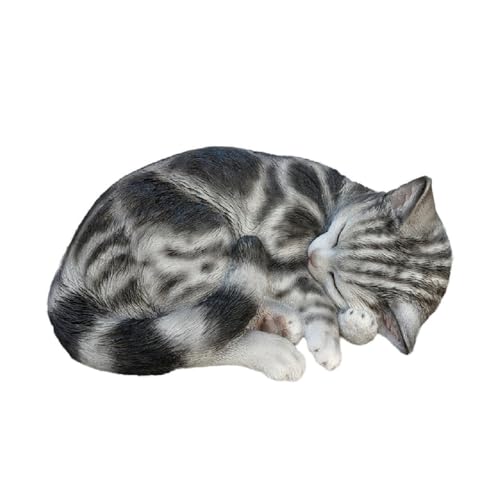 Hi-Line Gift Ltd. Tabby Dreams: Bezaubernde schlafende Katze aus Polyresin von Hi-Line Gift Ltd.