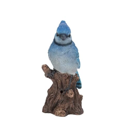 Hi-Line Gift Motion Activated Singing Blue Jay Standing On Stump von Hi-Line Gift Ltd.
