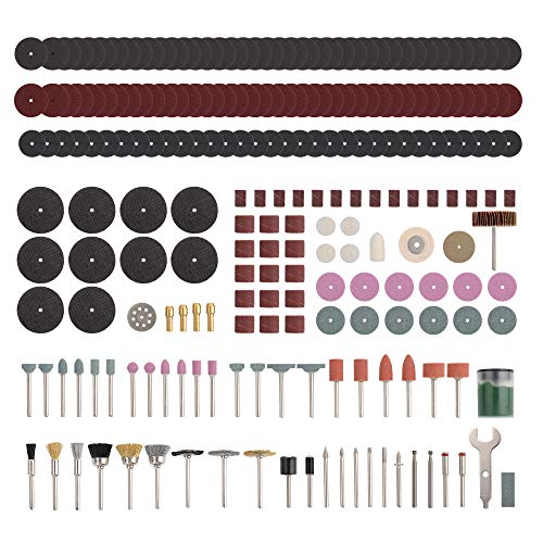 Hi-Spec 225-teiliges Drehwerkzeug-Werkzeug-Zubehör-Set. Standardgrößen - Dremel-kompatibel – in Ablagetablett von Hi-Spec