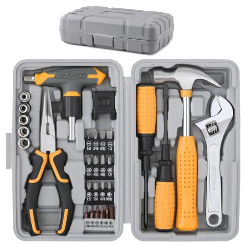 Hi-Spec Werkzeugset 30-teiliges mit Schraubendreher Set & hammer – Kleinem Werkzeugkoffer – Ideal für Heim, Büro & Haushaltsreparaturen | Kompakt & Tragbar von Hi-Spec