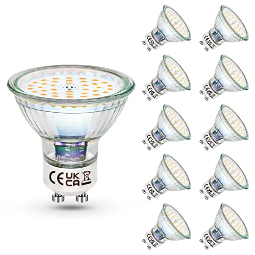 HiBay 10er GU10 LED Set 4W Glühbirne 35W Halogen Leuchtmittel Warmweiss 3000K LED Birne 230V 400lm, Nicht Dimmbar von HiBay