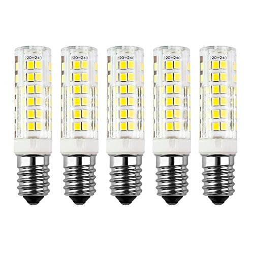 6er-Pack E14 LED Glühbirne kaltweiß Lampe Reflektor 7W ersetzt 60W Halogenlampen Leuchtmittel 230V 6000K Birne für Kühlschrank Dunstabzugshaube Backofen