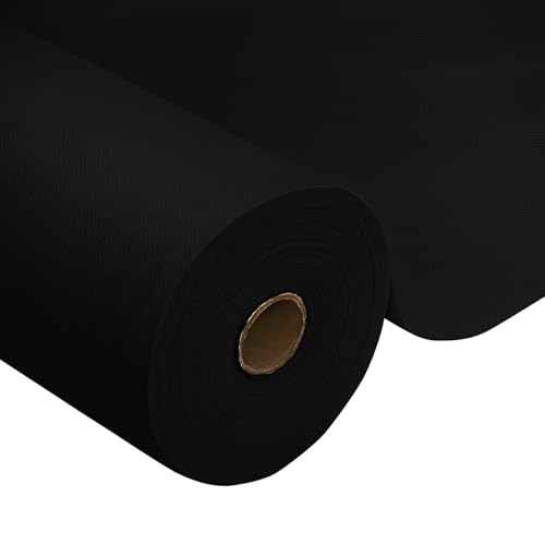 Tischdeckenrolle,Schwarz,0.3 x 25m,1 Rolle Tischdecke,Einweg Vlies Stoffähnlich,ideal für Jede Party,Hochzeit,Geburtstagsfeier,Gastronomie,Größe und Farbe nach Wahl von HiBeauty PRO