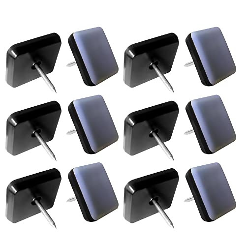 Teflongleiter Selbstklebend Profi Möbelgleiter/Teppichgleiter PTFE Rund&Quadratisch (12, Nagel,Quadrat,25 * 25mm) von HiCycle2
