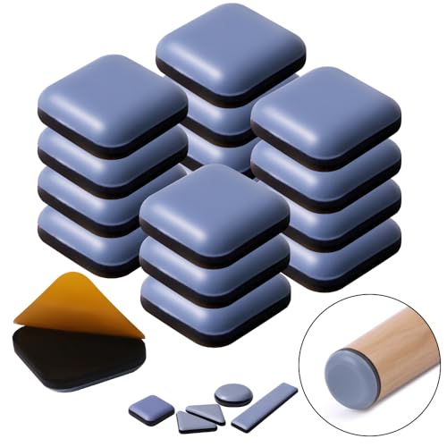 Teflongleiter Selbstklebend Profi Möbelgleiter/Teppichgleiter PTFE Rund&Quadratisch (16, Quadrat,22 * 22mm) von HiCycle2