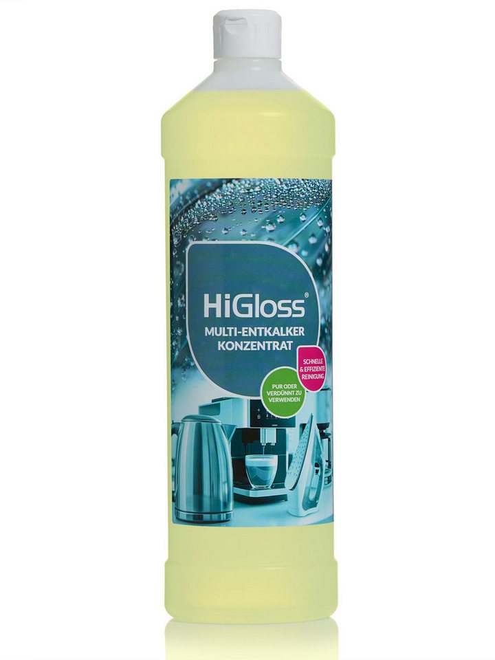 HiGloss Multi-Entkalker Konzentrat, 1000 ml Entkalker (1-St. 1000 ml für Kaffeemaschinen & Kaffeevollautomaten, Wasserkocher) von HiGloss