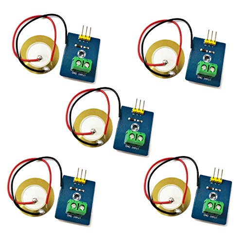 HiLetgo 5 Stück Piezoelectric Sensor Analog Ceramic Vibration Sensor Modul Piezoelectricity Piezoelectric Electronic Building Blocks for Arduino DIY Kit von HiLetgo