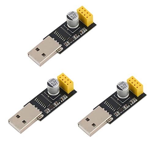 HiLetgo CH340 USB-zu-ESP8266 serielle WLAN-Modul, WiFi-Adapter, kabellos, 3 Stück von HiLetgo