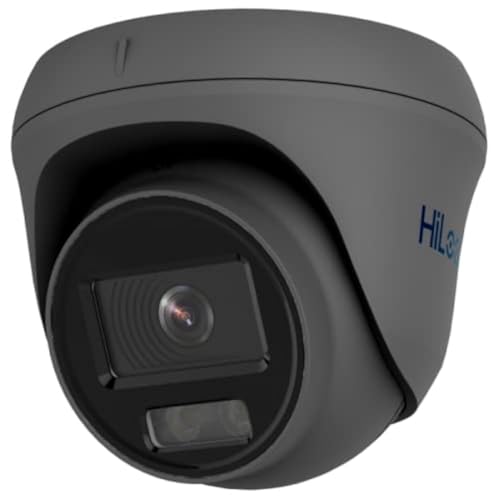 HiLook IPC-T259H-(2.8mm) 5MP ColorVu Lite Fixed Turret Network POE IP Kamera IP67 24/7 Farbe - Grau von HiLook