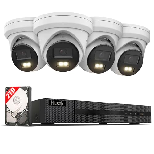 HiLook by HIKVISION PoE Überwachungskamera Set Außen, 4 x 6MP Dome Kameras mit SD-Karten-Slot | Hybrid Light Nachtsicht Farbe & IR | KI Person-/Fahrzeugerkennung | 8CH NVR 4K | 2TB HDD | App-Steuerung HiLook by HIKVISION PoE Überwachungskamera Set Außen, 4 x 6MP Dome Kameras mit SD-Karten-Slot | Hybrid Light Nachtsicht Farbe & IR | KI Person-/Fahrzeugerkennung | 8CH NVR 4K | 2TB HDD | App-Steuerung von HiLook
