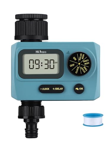 HiOazo Bewässerungscomputer, Programmierbar WasserZeitschaltuhr, 3 Bewässerungspläne, Regenverzögerung, automatische/manuelle Bewässerung, Bewässerungstimer für Gartenschlauch, HO-WT-1S HiOazo Bewässerungscomputer, Programmierbar WasserZeitschaltuhr, 3 Bewässerungspläne, Regenverzögerung, automatische/manuelle Bewässerung, Bewässerungstimer für Gartenschlauch, HO-WT-1S von HiOazo