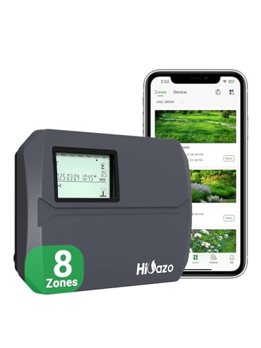 HiOazo HSC-800W WiFi Smart Bewässerungscomputer, 8-Zonen mit App-Steuerung, Wetterabhängige Bewässerung, Wasserschlag-Schutz, 16 Programme, Manuell & Saisonmodus, Für Garten, Rasen, Hof HiOazo HSC-800W WiFi Smart Bewässerungscomputer, 8-Zonen mit App-Steuerung, Wetterabhängige Bewässerung, Wasserschlag-Schutz, 16 Programme, Manuell & Saisonmodus, Für Garten, Rasen, Hof von HiOazo