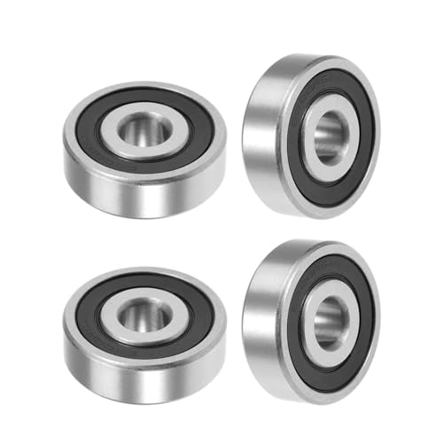 HiPicco 6300-2RS Rillenkugellager, ID I.D. = 10 mm, Außendurchmesser = 35 mm, Dicke = 11 mm, doppelt gummidichtetes Kugellager, vorgeschmierter Chromstahl, Z2-Hebel, 4 Stück von HiPicco