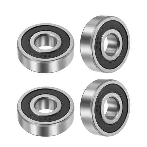 HiPicco 6303-2RS Rillenkugellager, ID I.D. = 17 mm, Außendurchmesser = 47 mm, Dicke = 14 mm, doppelt gummidichtetes Kugellager, vorgeschmierter Chromstahl, Z2-Hebel, 4 Stück von HiPicco