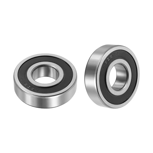 HiPicco 6305-2RS Rillenkugellager, ID I.D. = 25 mm, Außendurchmesser = 62 mm, Dicke = 17 mm, doppelt gummidichtetes Kugellager, vorgeschmierter Chromstahl, Z2-Hebel, 2 Stück von HiPicco