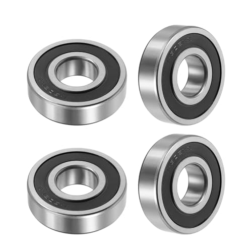 HiPicco 6305-2RS Rillenkugellager, ID I.D. = 25 mm, Außendurchmesser = 62 mm, Dicke = 17 mm, doppelt gummidichtetes Kugellager, vorgeschmierter Chromstahl, Z2-Hebel, 4 Stück von HiPicco