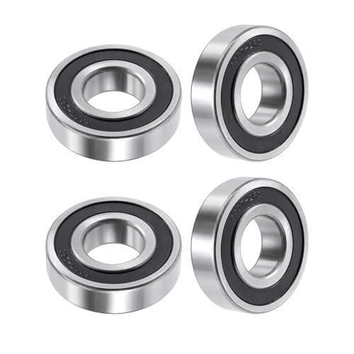 HiPicco 6307-2RS Rillenkugellager, ID I.D. = 35 mm, Außendurchmesser = 80 mm, Dicke = 21 mm, doppelt gummidichtetes Kugellager, vorgeschmierter Chromstahl, Z2-Hebel, 4 Stück von HiPicco