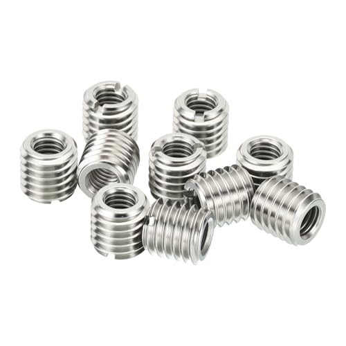 HiPicco Gewindeadapterhülse, Reduziermutter, M8 x 1,25 Außengewinde auf M6 x 1 Innengewinde, Edelstahl, Reparatureinsatz, Mutter, Schraube, 10 mm Länge, Reduzierstück, Umwandlungsverschluss, 10 Stück HiPicco Gewindeadapterhülse, Reduziermutter, M8 x 1,25 Außengewinde auf M6 x 1 Innengewinde, Edelstahl, Reparatureinsatz, Mutter, Schraube, 10 mm Länge, Reduzierstück, Umwandlungsverschluss, 10 Stück von HiPicco