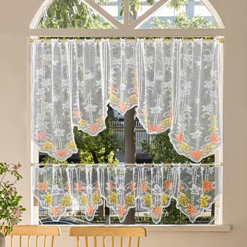 HiSnug 2er Set Ober- und Unterseite Voile Küche Scheibengardine, Rustikale Rustikale Vorhänge für Bauernhof, Küche, Oben: B150 x H80cm & Unten: B150 x H30cm-Gelb HiSnug 2er Set Ober- und Unterseite Voile Küche Scheibengardine, Rustikale Rustikale Vorhänge für Bauernhof, Küche, Oben: B150 x H80cm & Unten: B150 x H30cm-Gelb von HiSnug