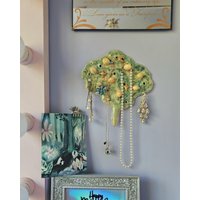 Lemon Tree Moon Magic Key Halter Schmuck Handgemachte Keramik Wandbehang. Zitronensternsonne. Geschenkideen. Geburtstags-Garderobe von HiTheretheShop