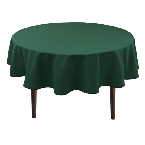 Hiasan Grün Wasserabweisend Tischdecke aus Polyester,Rund160cm,Anti-Falten Tischtuch,geeignet für Küche,Restaurant,Hochzeit von Hiasan