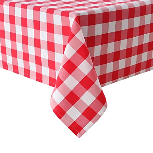 Hiasan Karierte Tischdecke Outdoor wetterfest aus Polyester, abwaschbar schmutzabweisend wasserabweisend knitterfrei Tischtuch für bierzeltgarnitur Esszimmer Party Garten, 140x200cm Rot und Weiß Hiasan Karierte Tischdecke Outdoor wetterfest aus Polyester, abwaschbar schmutzabweisend wasserabweisend knitterfrei Tischtuch für bierzeltgarnitur Esszimmer Party Garten, 140x200cm Rot und Weiß von Hiasan