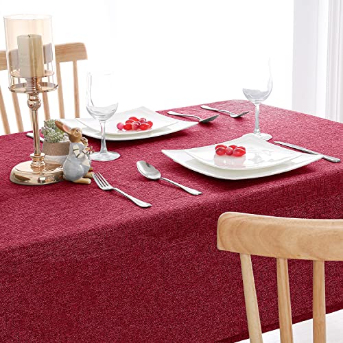 Hiasan Tischdecke Leinenoptik Eckig Tischtuch Wasserabweisend Tischwäsche, 1 Stück, 135 x 160 cm, Rot Hiasan Tischdecke Leinenoptik Eckig Tischtuch Wasserabweisend Tischwäsche, 1 Stück, 135 x 160 cm, Rot von Hiasan