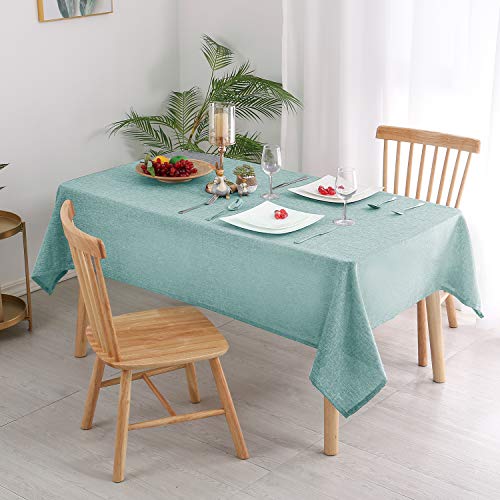 Hiasan Tischdecke Leinenoptik Eckig Tischtuch Wasserabweisend Tischwäsche, 1 Stück, 135 x 240 cm, Türkis Hiasan Tischdecke Leinenoptik Eckig Tischtuch Wasserabweisend Tischwäsche, 1 Stück, 135 x 240 cm, Türkis von Hiasan
